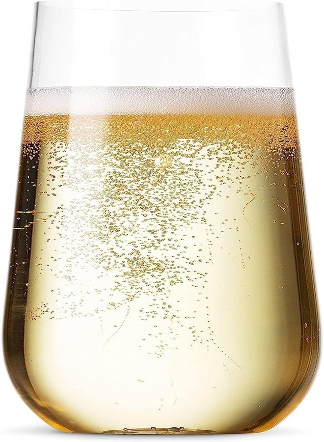 مونفيكس مجموعة مونفيكس من 40 كوب شمبانيا بلاستيكي بدون ساق، للاستخدام مرة واحدة، سعة 9 أونصات، أكواب تحميص بلاستيكية شفافة، مقاومة للكسر، قابلة لإعادة التدوير وخالية من مادة BPA - Image 5