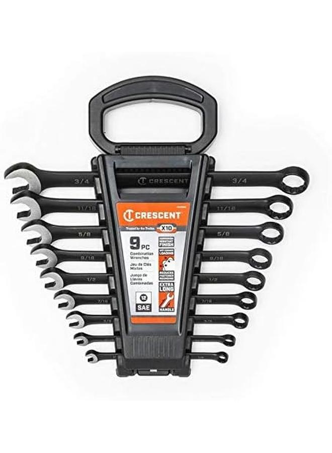 كريسنت مجموعة مفاتيح ربط Sae مكونة من 9 قطع X10 و12 نقطة طويلة Ccws9Bs - Image 2