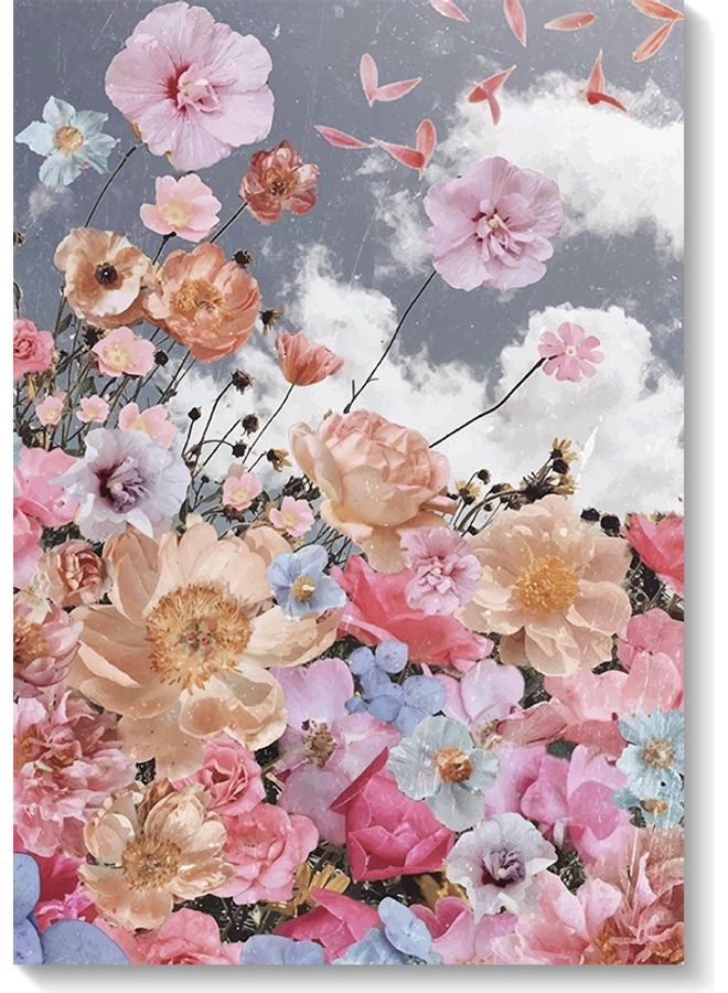 RYN فن جدار الزهور متعدد الألوان 40x60 سم - Image 1