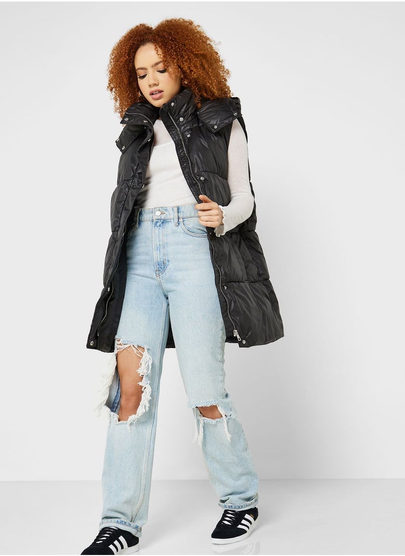 ONLY - High Neck Puffer Coat - Image 1