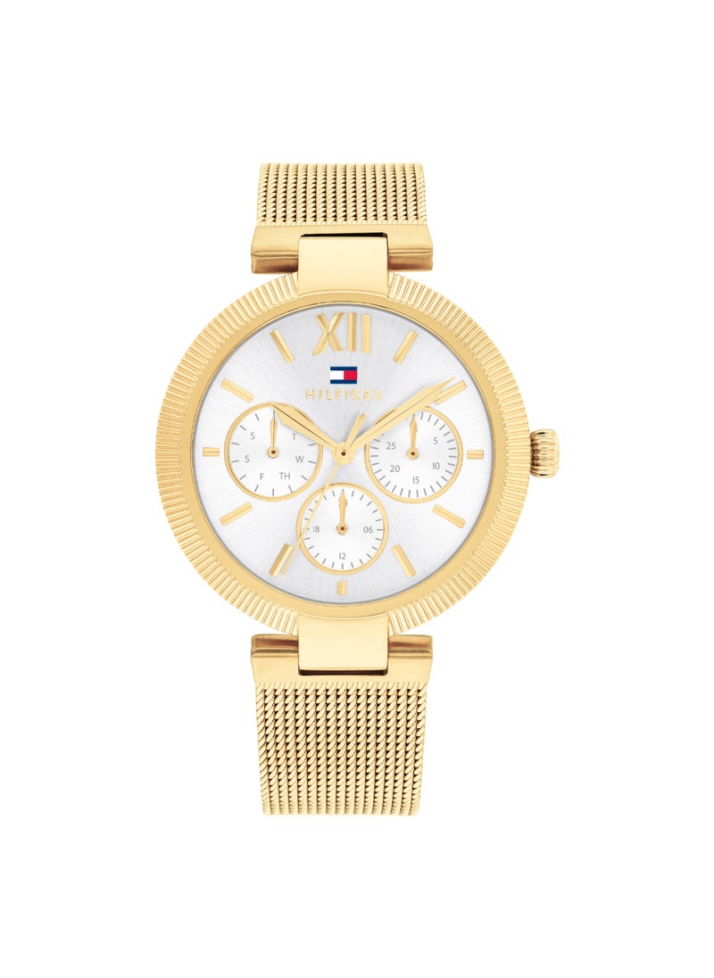 TOMMY HILFIGER Round Analog Women's Silver White Case Watch - 1782694  - Image 1