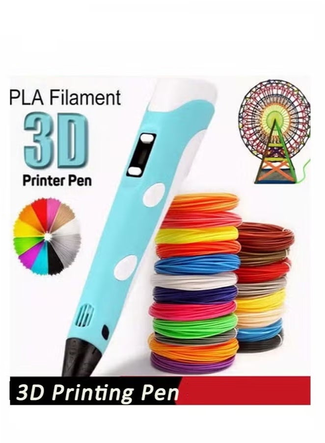 YelaJoy 3D Printing Pen Printing Paper Painting Graffiti Template for 3D Pen Kids DIY Gift Present 3D Pen PLA 3D Printing Pen Doodle Arts Craft Drawing USB Pen Set LCD V2 Education RBT Starter Kit  - Image 3