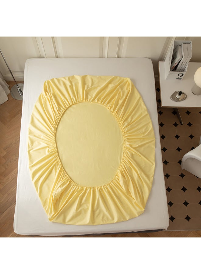 تانجبلب طقم ملاءات استيك قطنيه 120cm سرير سادة من 3 قطع (2 كيس وسادة + ملاءة واحدة) للفنادق والمنازل والقرى السياحية - Image 2