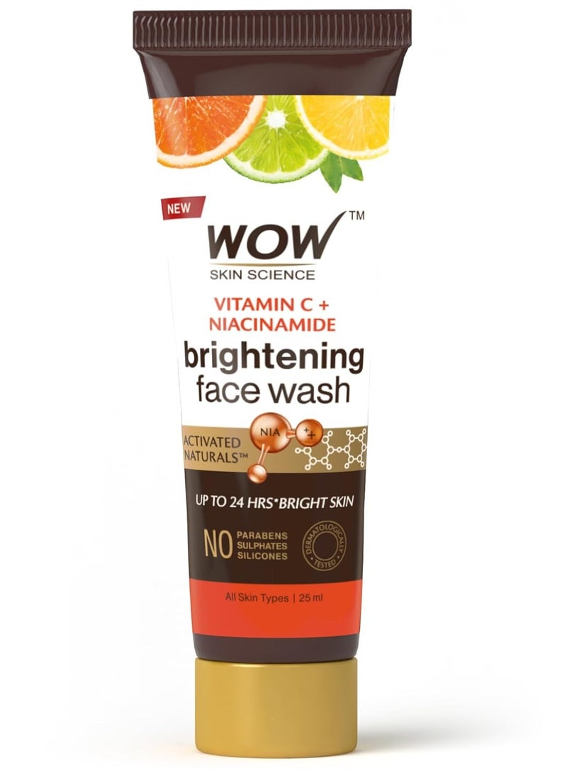 Skin Science Brightening Vitamin C & Niacinamide Face Wash | For Brighter Glow | Paraben & Sulphates Free | Face Wash for Women & Men | 25 ml
