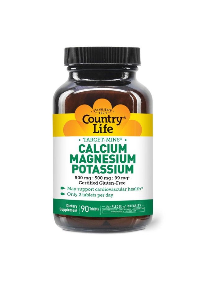Country Life Calcium-Magnesium-Potassium - 90 Tablets  - Image 3
