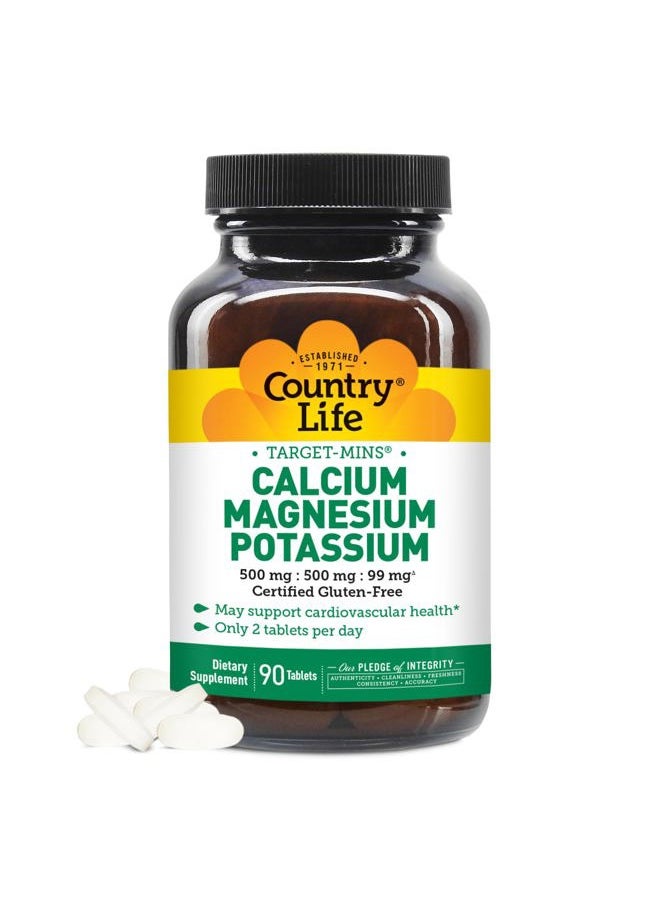Country Life Calcium-Magnesium-Potassium - 90 Tablets  - Image 1