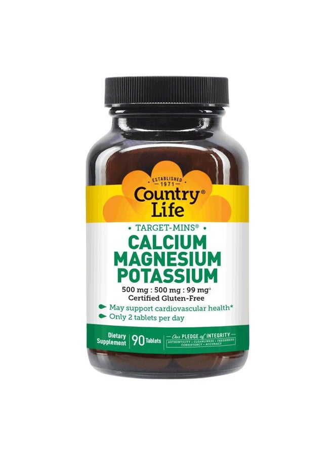 Country Life Calcium-Magnesium-Potassium - 90 Tablets  - Image 4