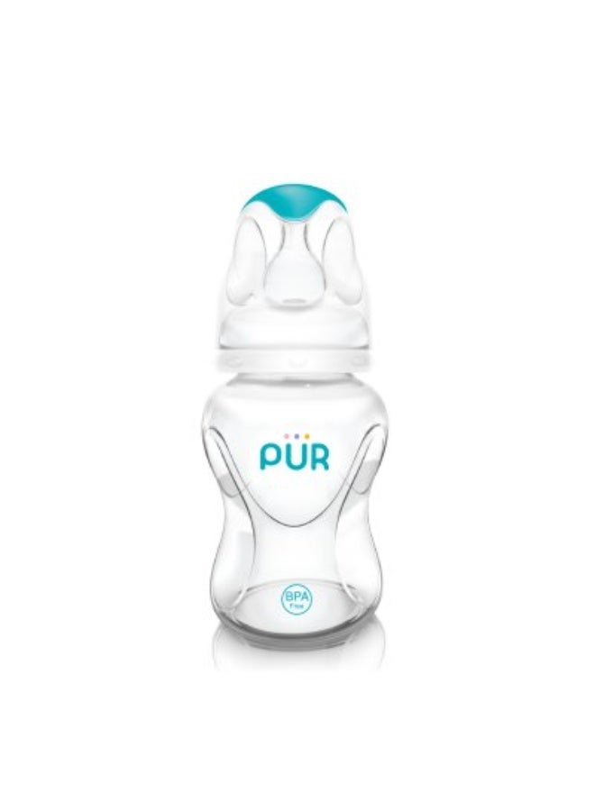 Pur Advanced Slim 125ml Baby Bottle - Ergonomic design and standard base, medical-grade silicone nipple, BPA free - Image 2