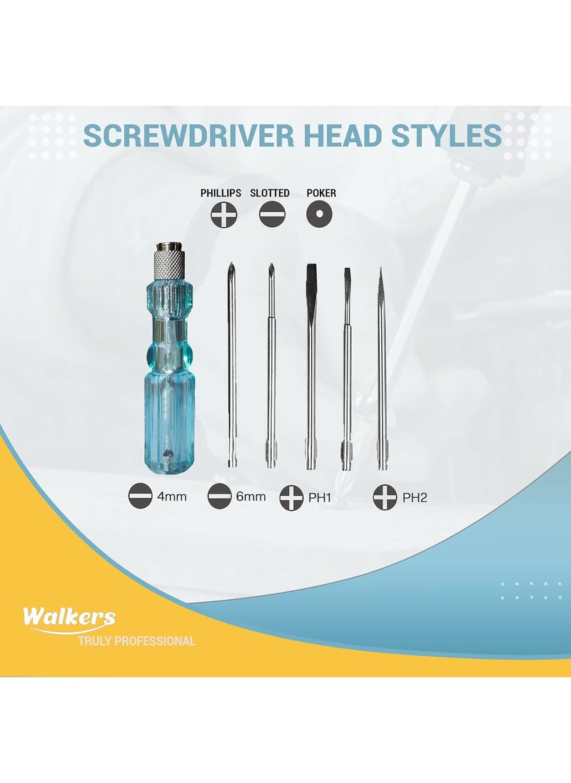 Walkers Walkers WKCB171M1 9 Pieces Full Hex Allen Key Kit Bolt Spanner Goti Wrench L Shape Repair Tool Set with 5in1 Screwdriver Kit for BikeBicycleCycleGuitar Allen Key Set  - Image 5