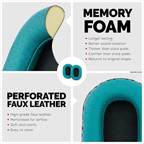 Brainwavz Earpads for SONY MDR 7506 - V6 - CD900ST with Memory Foam (Perforated Turquoise) - Image 5