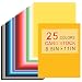 Bupete 85 X 11 Colored Cardstock 25 Colored Construction Paper Card Making Supplies 180gsm65lb Cardstock Printing Paper for Printer Invitations Scrapbooking Diy Crafts Decoration 25 Sheets - Image 2