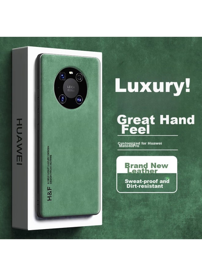 Hotfire Phone Case For Huawei Mate40 Pro, Huawei Mate40 Pro Protective Cover, Upgraded Skin-like Lambskin Matte Lens Full Protection Silicone Case For Men And Women - Dark Night Green - Image 1