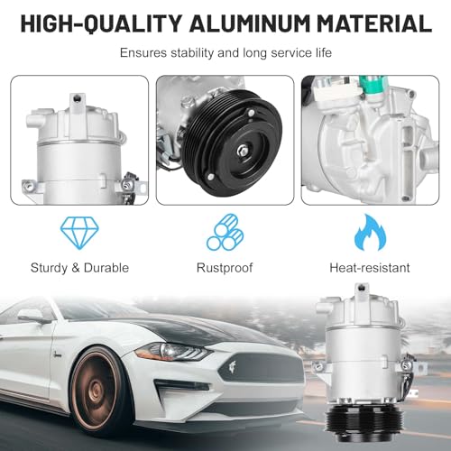 ILONPA ضاغط مكيف هواء جديد مع قابض لهيونداي إيلانtra L4 1.8L 2011 2012 2013، لكيا سول L4 2.0L 12 13، لCO11304C (2pin) - Image 5