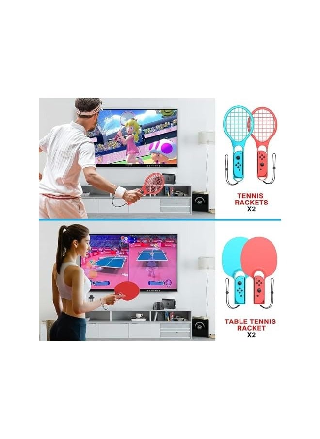 PROMASS 18 in 1 Switch Sports Games Accessories Bundle for Nintendo Switch Games, Family Bundle Accessory Kit Compatible with Switch/Switch OLED Sports Games  - Image 3