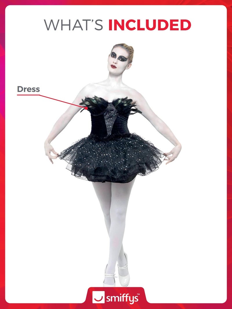 Smiffys Gothic Swan Masquerade Costume, Black, Small, 27313S - Image 2