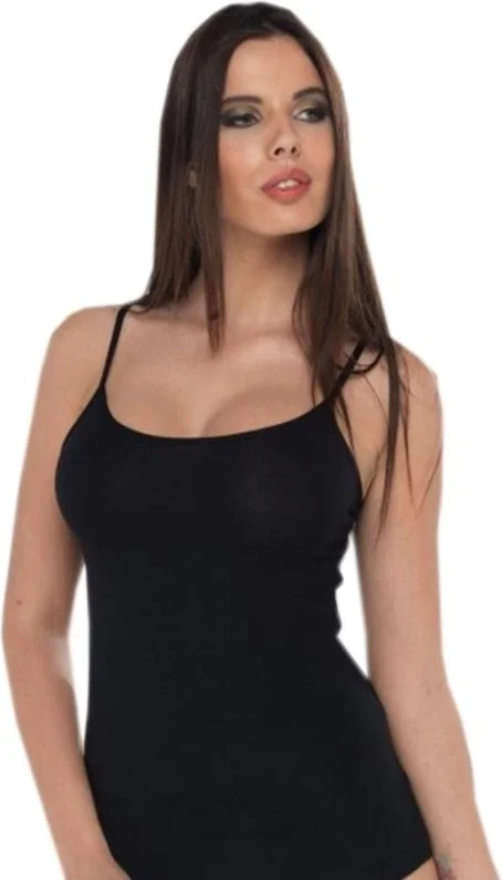 دوريا 0170 Lycra Rope Suspender Women's Undershirt Black