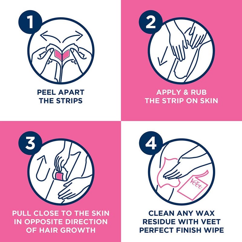 Veet Ready To Use Wax Strips Normal x 40 - Image 5