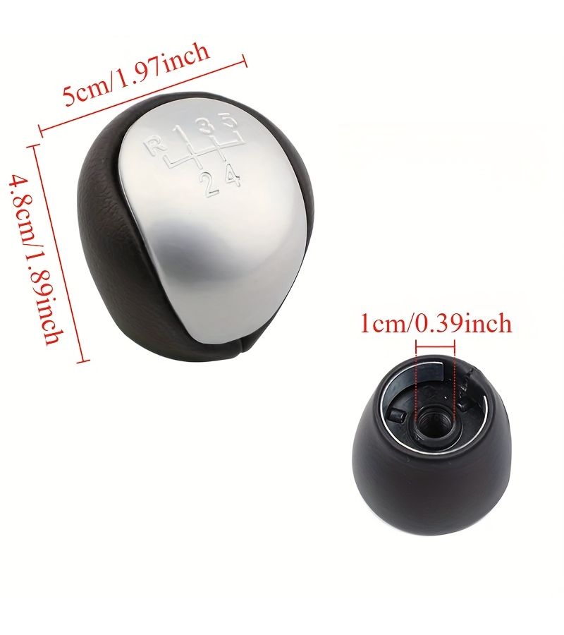Bright Silvery 5 Speed Gear Shift Knob for Hyundai Elantra I30 Kia Forte Soul 2008 2013 - Image 2