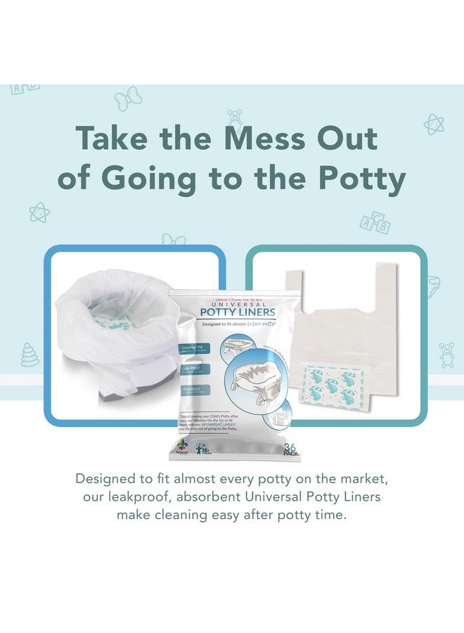 Kalencom Universal Potty Liners - Disposable Potty Liners for Toddlers - Absorbent and Leakproof - Compatible with Potette Travel Potty and Most Standard Toddler Potties - 36 Count - Image 3