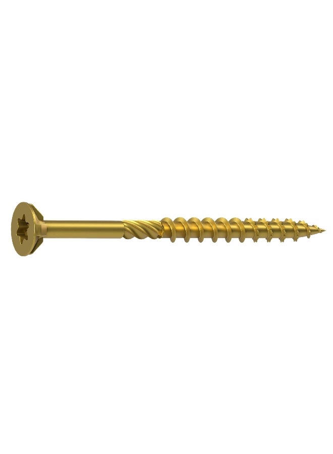Hillman Power Pro Zinc Plated Flat Head Premium Interior Wood Screw Yellow 8 x 2 Inch 5000514  - Image 1