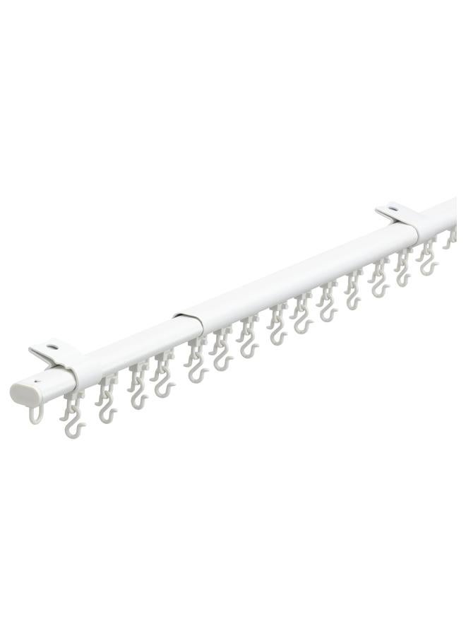 Single track rail with gliders, white, 100-180 cm  - Image 1