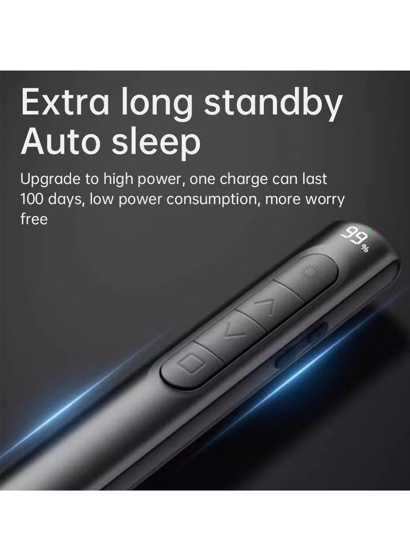 Wireless Presenter Remote,Digital Display | 100m Laser Pointer | USB PPT Clicker for Mac & PC - Image 5