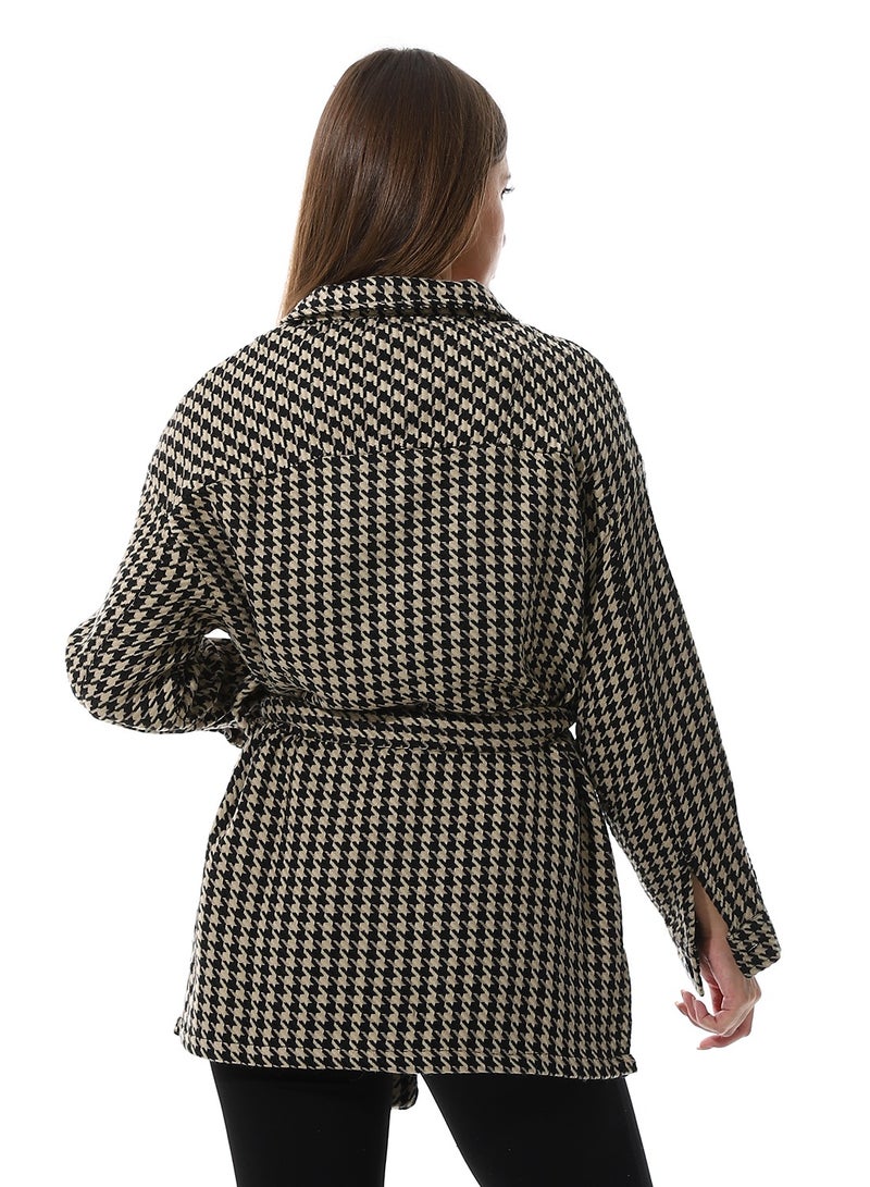 Andora Houndstooth Long Sleeves Jacket - Image 3