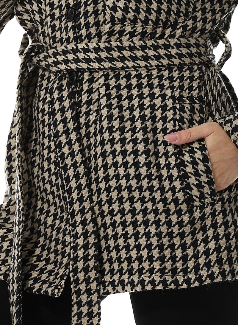 Andora Houndstooth Long Sleeves Jacket - Image 4