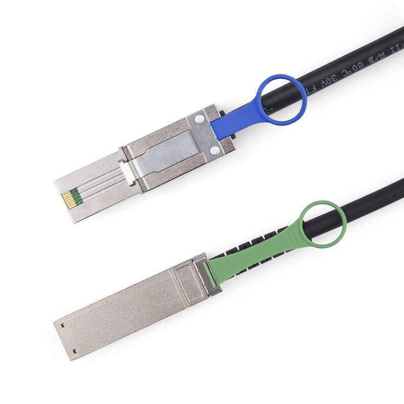 10Gtek QSFP (SFF-8436) to SFF-8088 DDR Hybrid Mini SAS Cable, External Copper SAS Cable for NetApp DS4243 DS4246 DS2246, 100-Ohm, 1.5-m(4.9ft) - Image 3