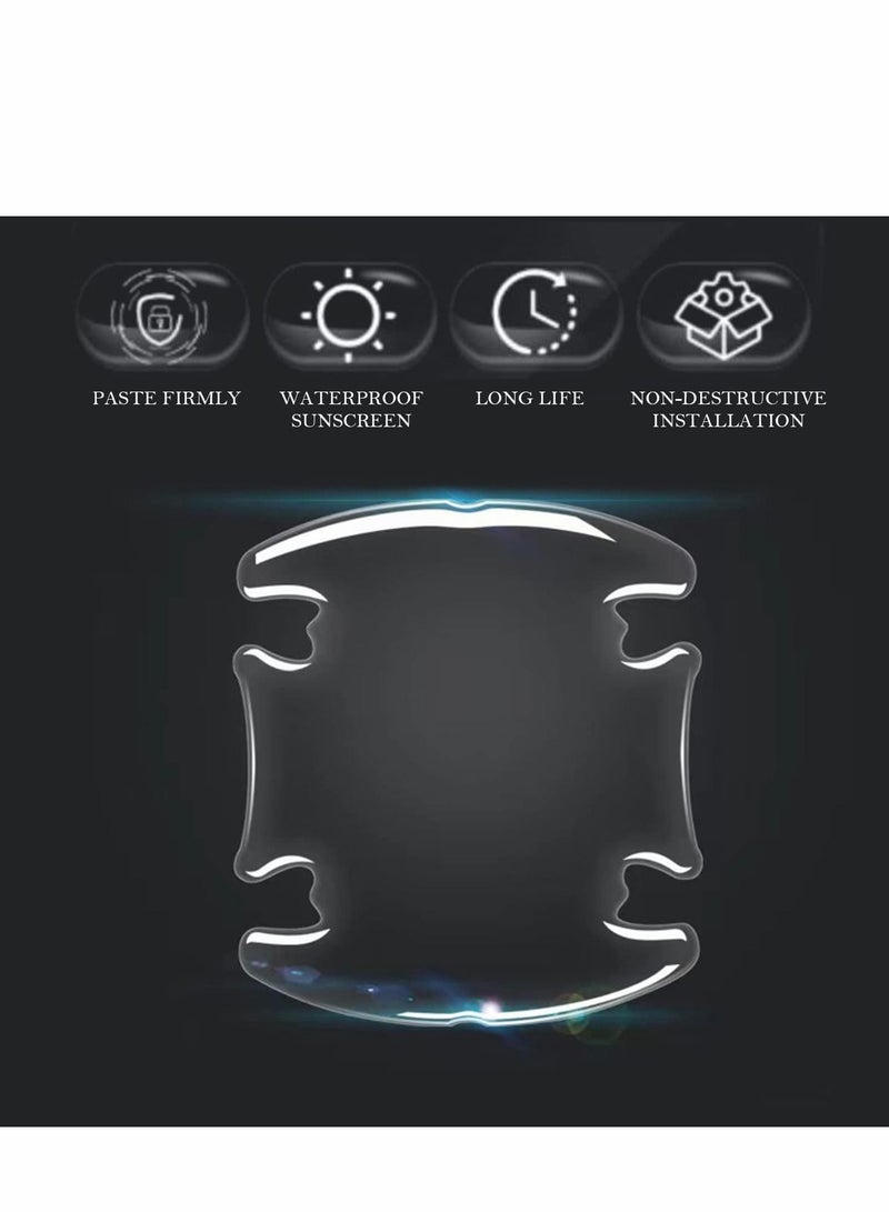 Excefore Car Door Handle Sticker, 8PCS 3d Transparent Bowl Scratch Protector Universal Waterproof Anti-scratch Paint Invisible Protection Film for Most Models - Image 4