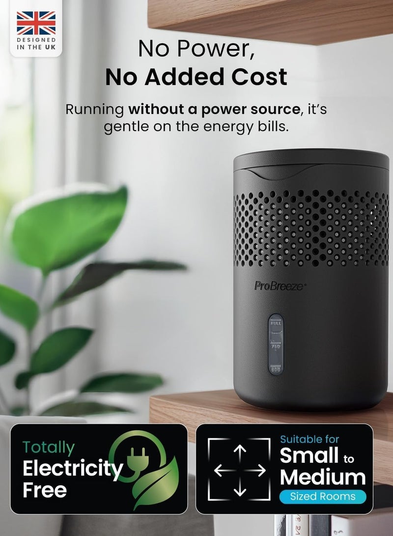 برو_بريز جهاز سحب الرطوبة صغير الحجم اوزمو , صامت وقابل لإعادة التعبئة لازالة الرطوبة والتكثيف في المنزل وغرفة النوم وخزانة الملابس والسيارة, مزيل العفن مع قرص واحد، لا يتطلب طاقة مصمم بفخر في المملكة المتحدة - Image 3