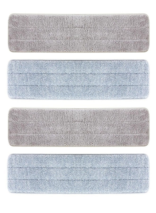 CQT Replacement Flat Floor Mop Reusable Washable Microfiber Pads for Floor Care System 2 Wet and 2 Dry Mop Pads Packed (24") - Image 1