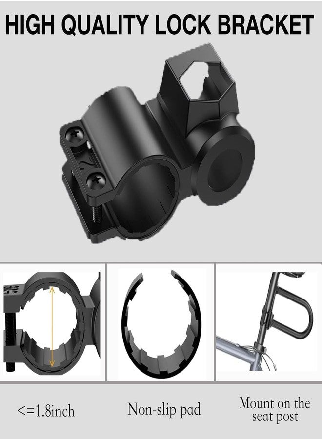 Rifarter Bike Locks Heavy Duty Anti Theft, Bicycle Lock U Lock with 5ft Security Steel Cable and Keys, 17mm Shackle Compact Bike U-Locks with Mounting Bracket for Road, Mountain Bike, Scooters - Image 5