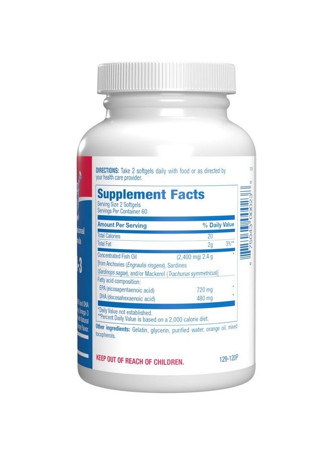 Anabolic Laboratories Clinical Omega 3 Fish Oil Supplement with EPA and DHA - 120 Orange Flavored Softgels for Heart, Immune, and Nervous Health - 1200mg of Molecularly Distilled Omega-3 - Image 3