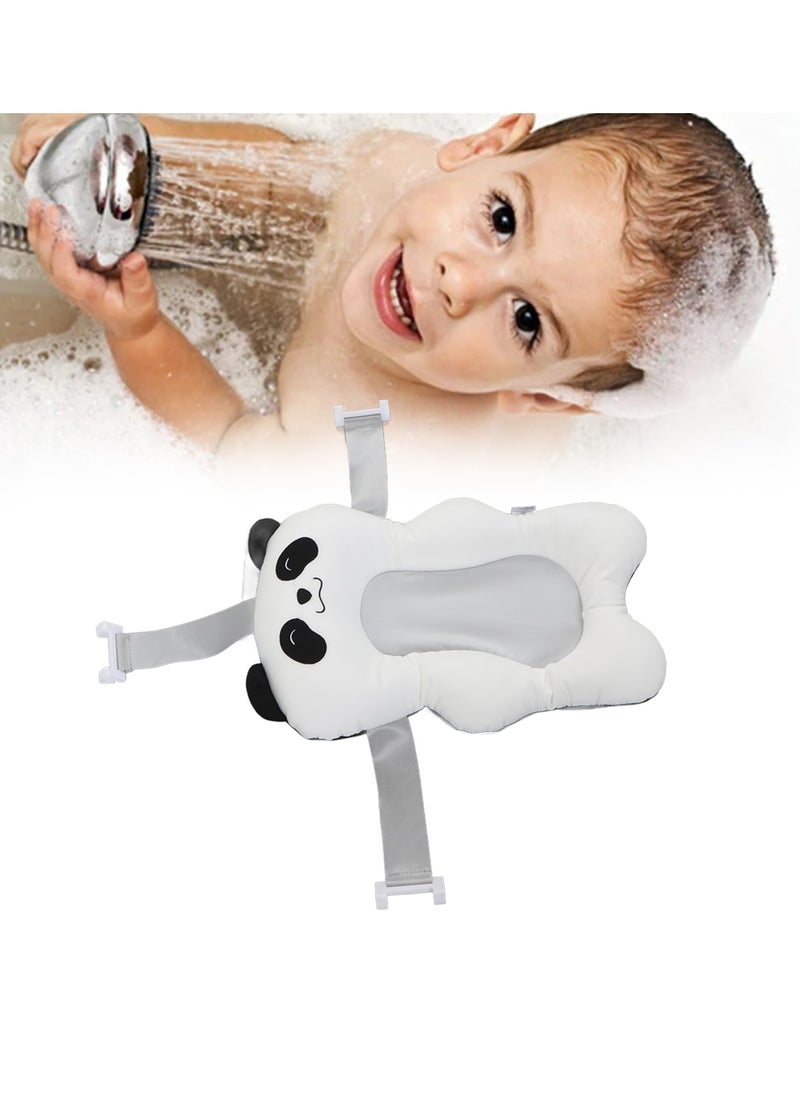 Velaurs Baby Bath Tub Mat Cartoon Shape Adjustable Straps Soft Floating Bath Tub Pillow  - Image 4