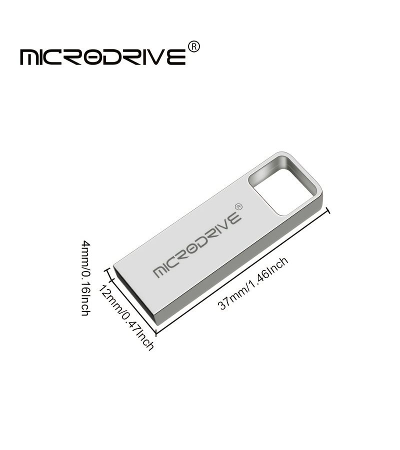 محرك أقراص فلاش USB 2.0 من المعدن، سعة 32 جيجابايت، أسود، مربع الشكل، عصا ذاكرة محمولة مع سلسلة ومشبك للكمبيوتر الشخصي - Image 3