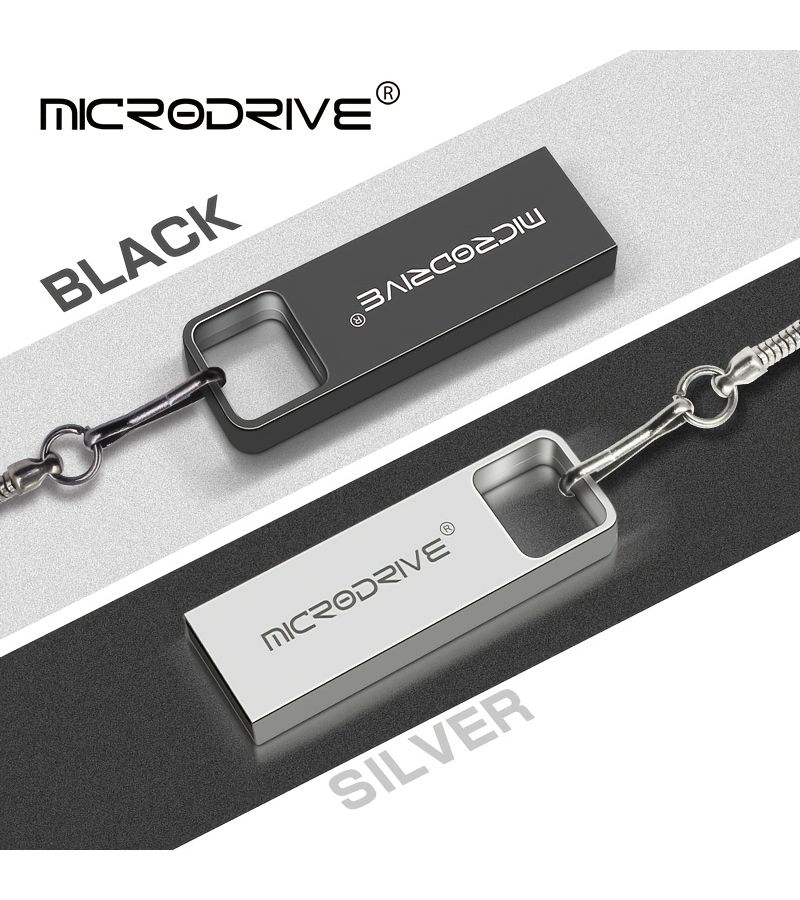 محرك أقراص فلاش USB 2.0 من المعدن، سعة 32 جيجابايت، أسود، مربع الشكل، عصا ذاكرة محمولة مع سلسلة ومشبك للكمبيوتر الشخصي - Image 5