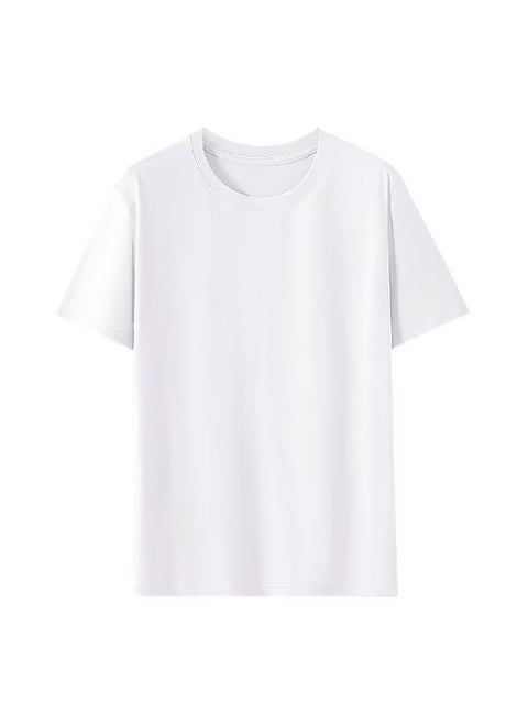 in stock Pure Cotton Summer Solid Color Short-sleeved T-shirt Mens and Womens Half-sleeved Super Multi-color Optional plus size Round Neck Inner Top Ordinary solid color T-shirt]