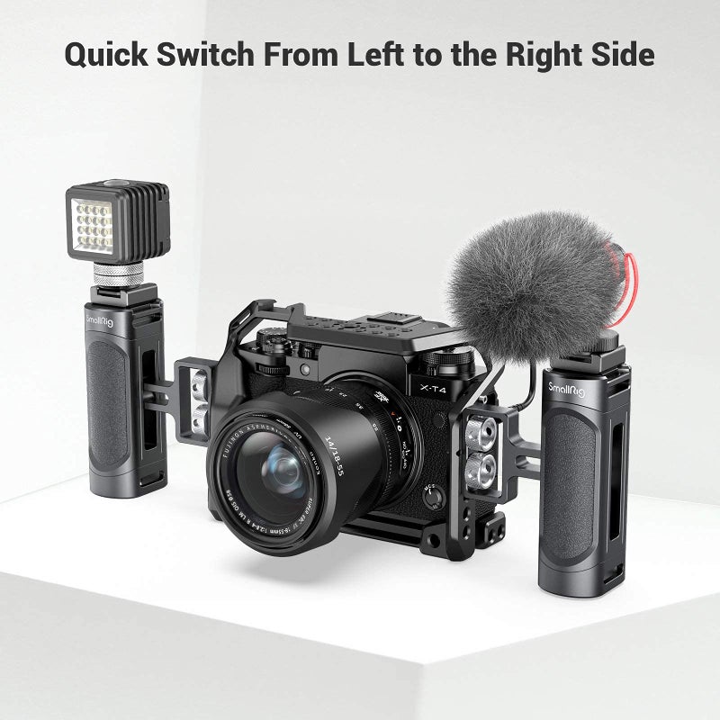 SMALLRIG مقبض جانبي صغير من SMALLRIG مع تركيب مزدوج 1/4"-20 لكاميرا رقمية بدون مرآة وكاميرا DSLR وقفص كاميرا صغير مع مفتاح مدمج، قابل للتعديل لأعلى ولأسفل - 2916 - Image 3