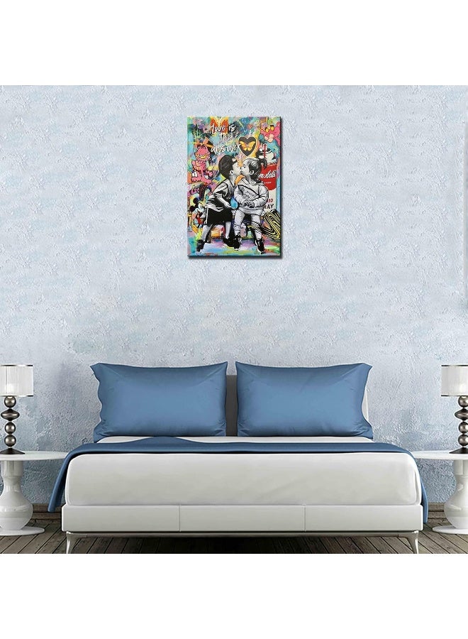 Tucocoo Banksy Street Art Canvas Wall Decor Love is The Answer Graffiti Paintings - Image 4