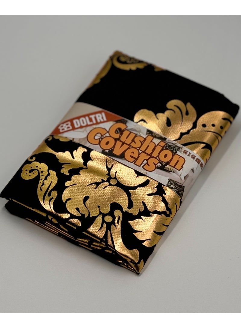 دولتري أغطية وسائد مقاس 18 × 18 بوصة لديكور المنزل بختم ساخن غطاء وسادة أريكة (نمط النعيم الشرقي) - Image 2