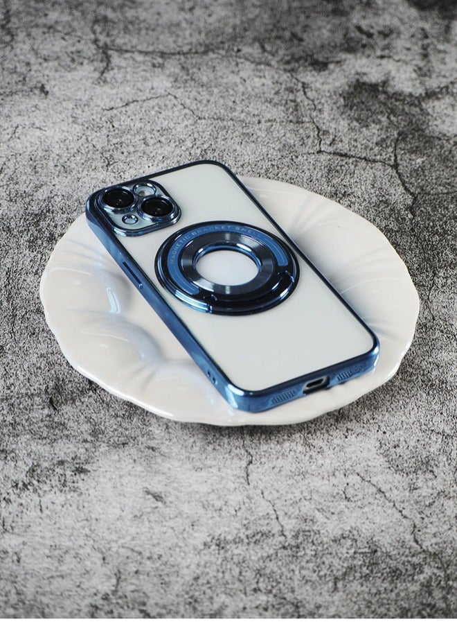 iPhone 15 Case, Clear Magnetic Phone Cases with Camera Lens Protector [Compatible with MagSafe] Soft TPU Slim Shockproof Protective Cover Women Girls