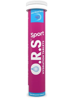 O.R.S O.R.S Sport Hydration Tablets with Electrolytes, Vegan, Gluten & Lactose Free Formula – Soluble Oral Rehydration Tablets with Natural Mixed Berry Flavour, Low Calorie, Adult & Children, 20 Tablets  - Image 1