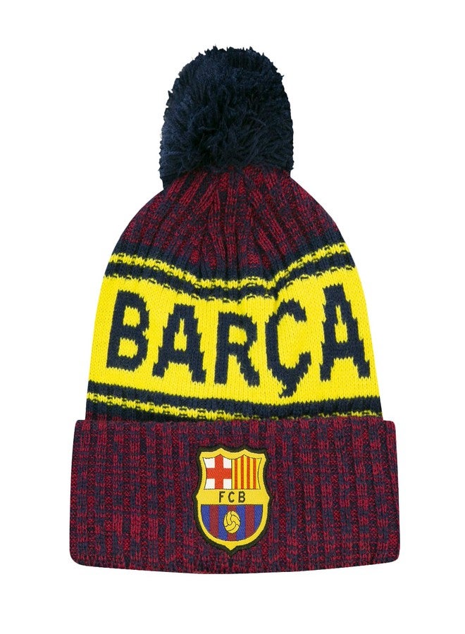 Icon Sports قبعة رياضية للأولاد من فريق برشلونة لكرة القدم، لون الفريق، مقاس واحد يناسب الجميع (FCB42BN-2) - Image 1