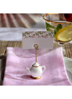 Kate Aspen Kate Aspen, Place Card Holders, Tea Time Whimsy, Teapot and Teacup, Place Cards Included, Set of 6,Pink  - Image 5