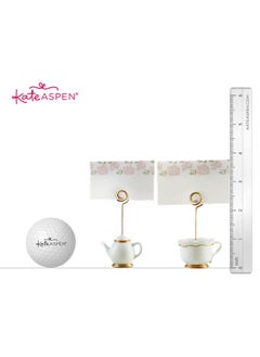 Kate Aspen Kate Aspen, Place Card Holders, Tea Time Whimsy, Teapot and Teacup, Place Cards Included, Set of 6,Pink  - Image 2
