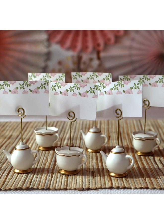 Kate Aspen Kate Aspen, Place Card Holders, Tea Time Whimsy, Teapot and Teacup, Place Cards Included, Set of 6,Pink - Image 3