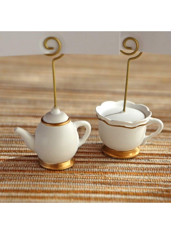 Kate Aspen Kate Aspen, Place Card Holders, Tea Time Whimsy, Teapot and Teacup, Place Cards Included, Set of 6,Pink - Image 4