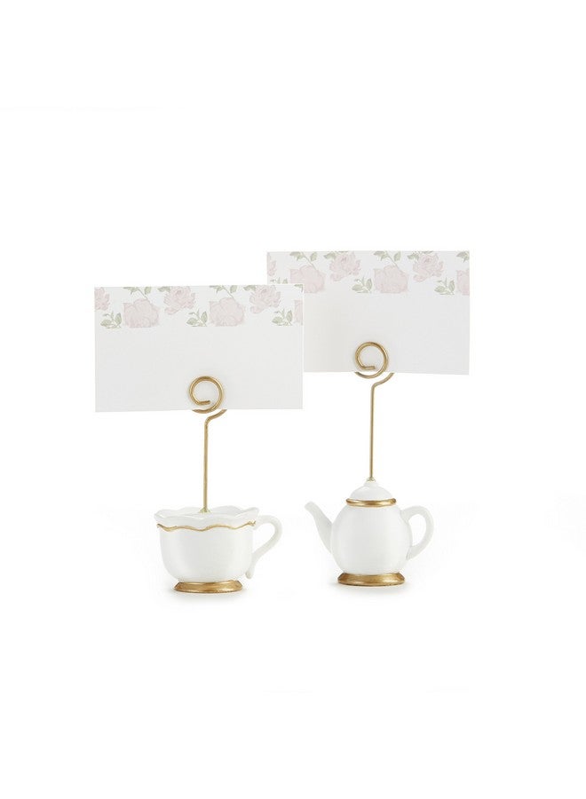 Kate Aspen Kate Aspen, Place Card Holders, Tea Time Whimsy, Teapot and Teacup, Place Cards Included, Set of 6,Pink - Image 1