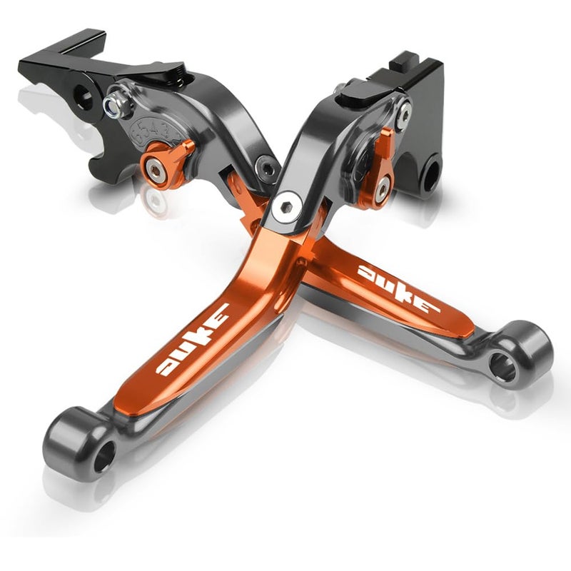 FREAXLL Duke 125 390 Brake Clutch Levers Set Foldable Extendable CNC Aluminium for Duke 125 390 200 250 20112015 2017 2018 2019 2020 OrangeTitanium